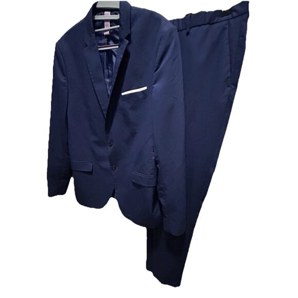 Zara Men’s 2 Piece Blue Navy Suit Basic Collection - Picture 10 of 10
